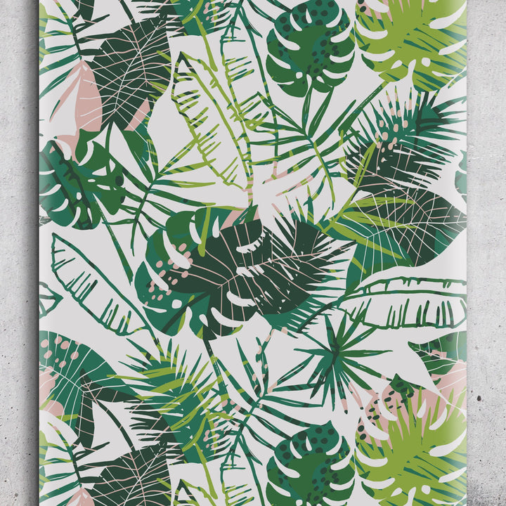 Tropical Leaves Summer Bohemian Jungle Mural Removable Self Adhesive Peel and Stick Wallpaper A006