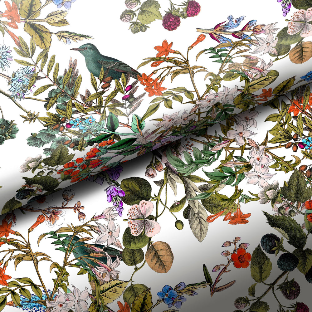 Vintage Botanical Wildflowers Floral Peel and Stick Removable Self Adhesive Wallpaper A028