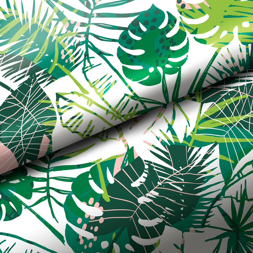 Tropical Leaves Summer Bohemian Jungle Mural Removable Self Adhesive Peel and Stick Wallpaper A006