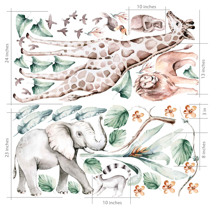 Tropical Animals Jungle Decal