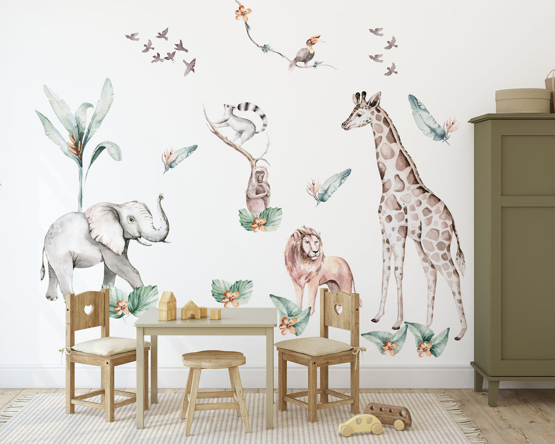 Tropical Animals Jungle Decal