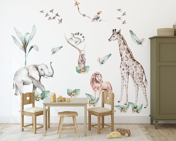 Tropical Animals Jungle Decal