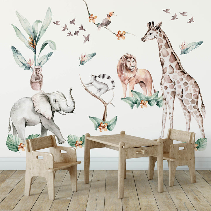Tropical Animals Jungle Decal