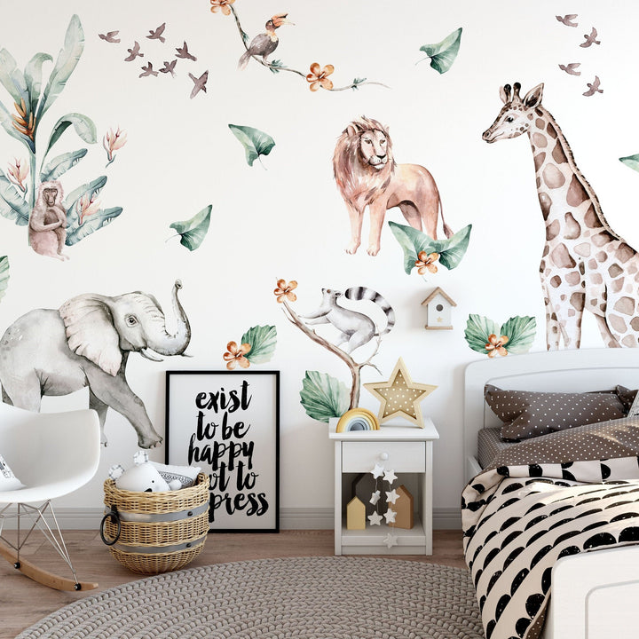 Tropical Animals Jungle Decal