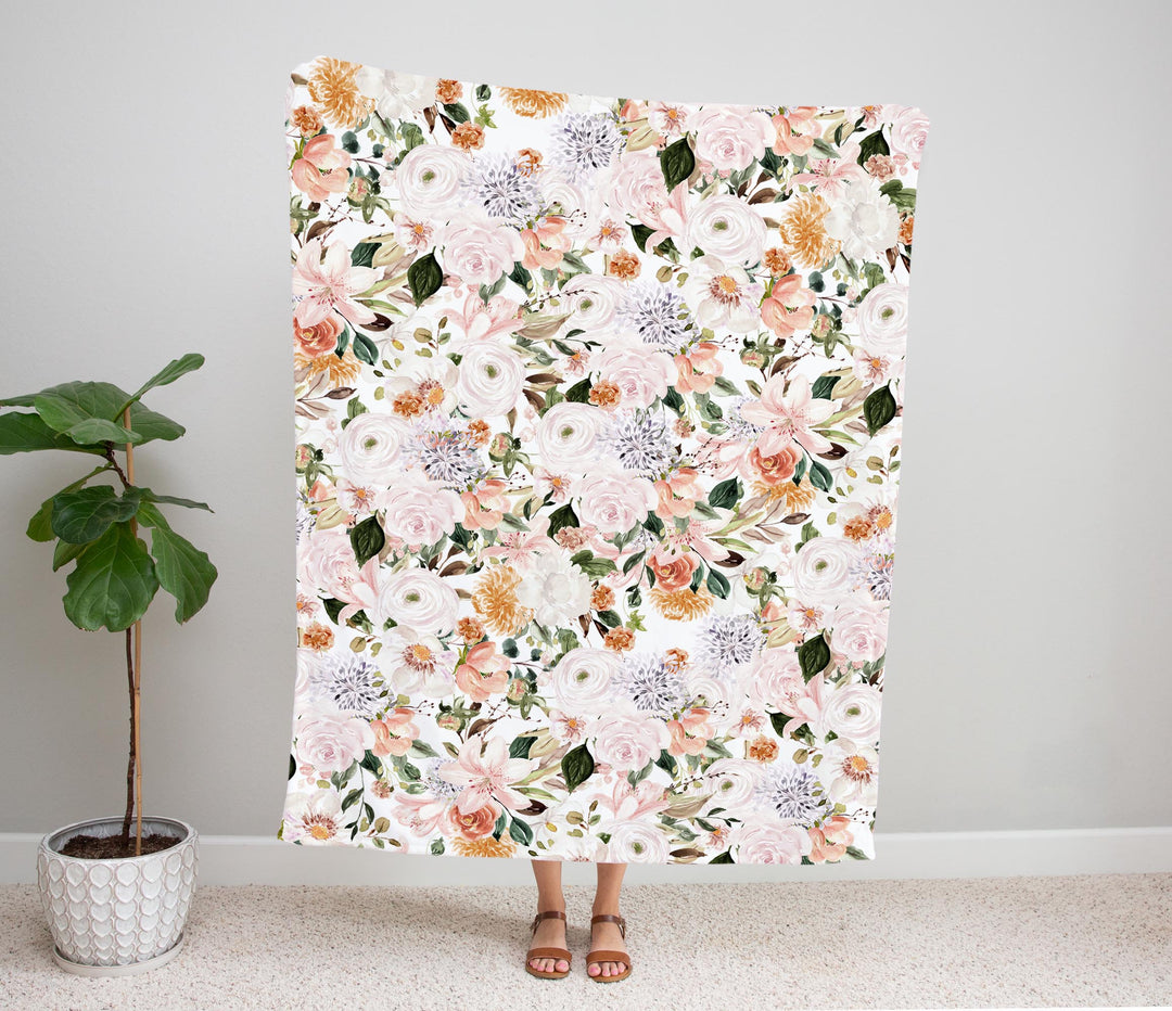 Spring in Blush Baby Minky Blanket