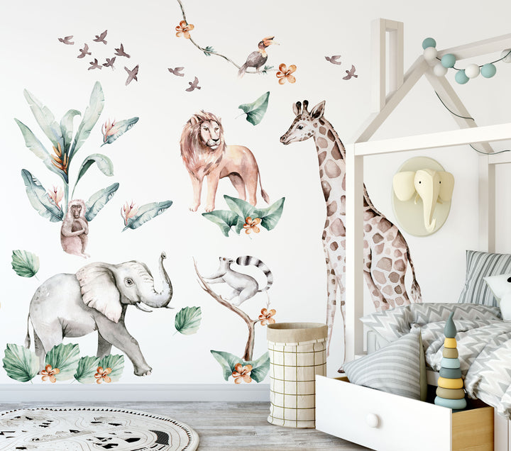 Tropical Animals Jungle Decal