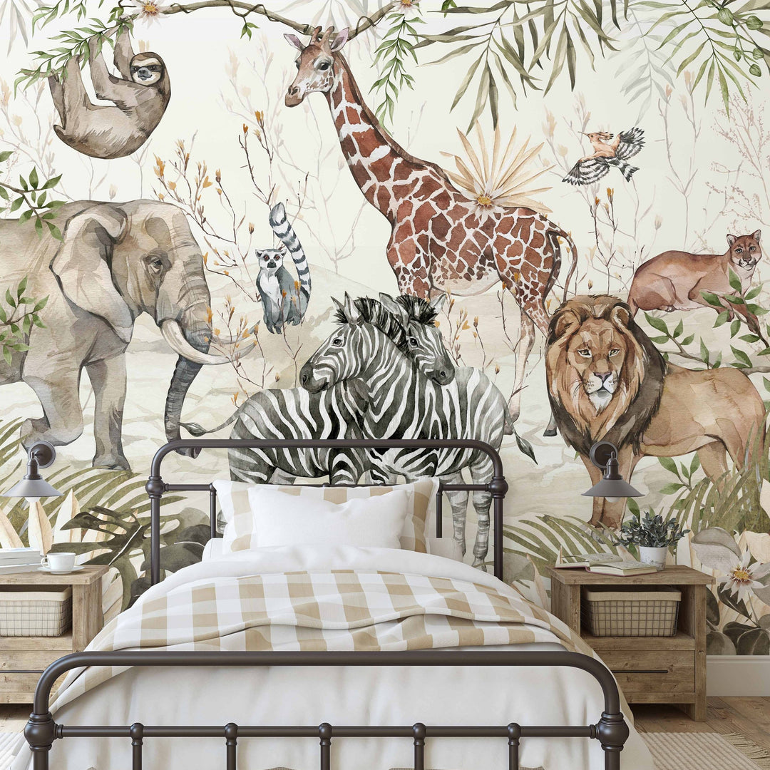 Safari in the Savanna Mural