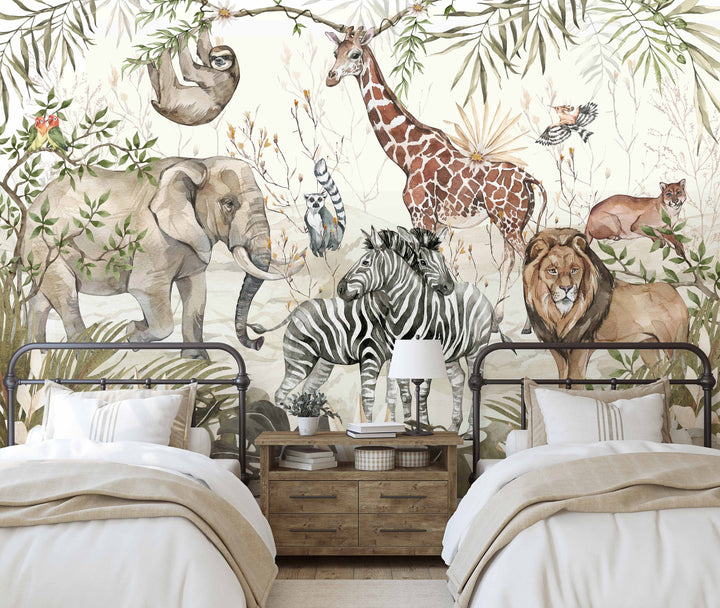 Safari in the Savanna Mural