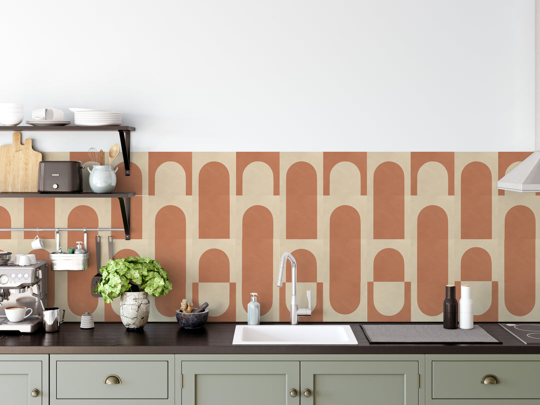 Terracotta and Light Neutral Tile Decal Vinyl Stickers Pack