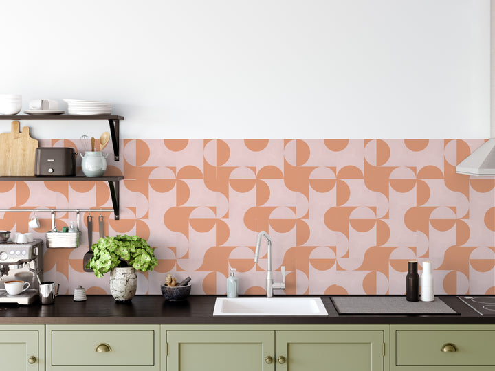 Retro Abstract Shapes Tile Decal Vinyl Stickers Pack