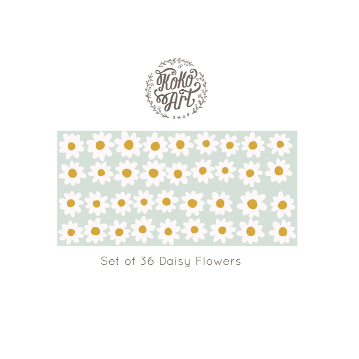 Daisy Floral Decals