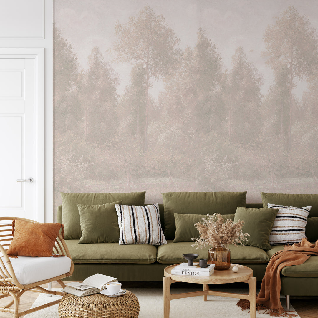 Light Antique Forest Mural