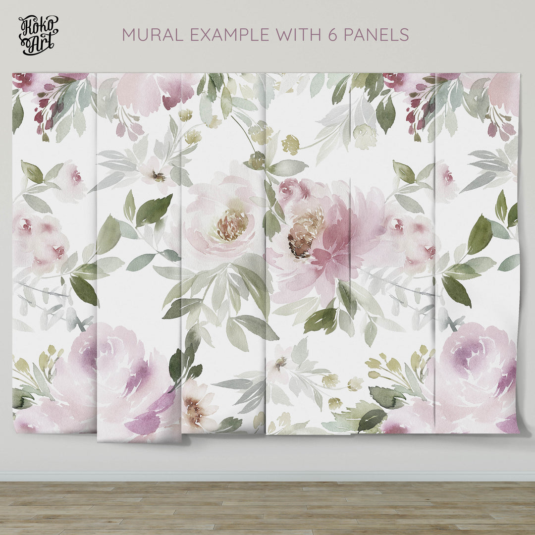 Forest Floral Wallpaper Mural