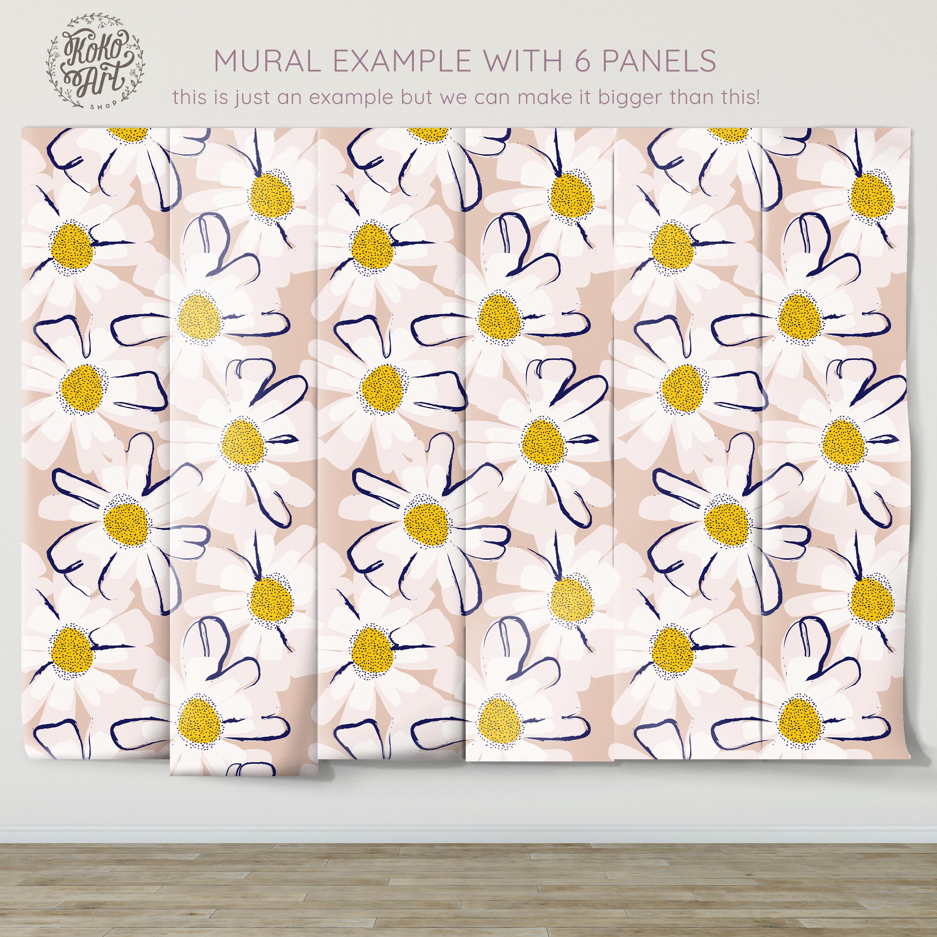Big Artsy Daisy Mural – Koko Art Shop